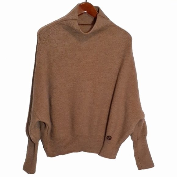 Gucci Sweaters - Gucci Dolman Funnel Neck High Cuff Wool Sweater S